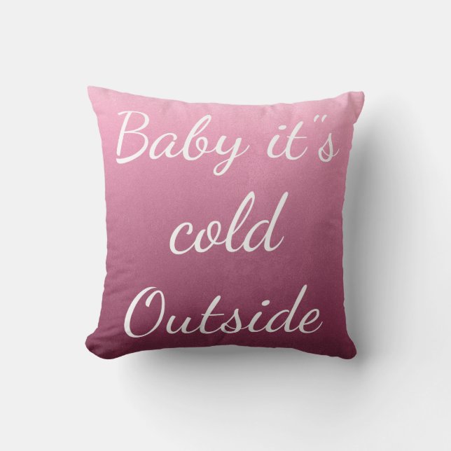 God jul "Baby it's Kall Outside" Kudde (Framsida)