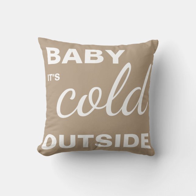 God jul "Baby it's Kall Outside" Kudde (Framsida)