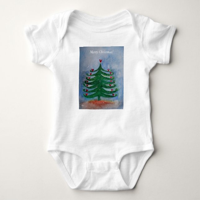 God jul Baby Jersey Bodydräkt Tee (Framsida)