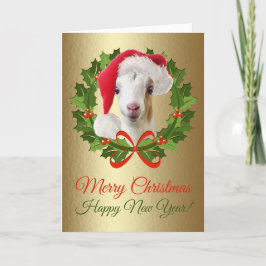 God jul Baby La Mancha Goat Kid målning Helgkort