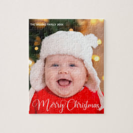 God jul Baby Photo Cute Personlig Gift Pussel