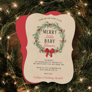God Jul Baby Shower - tack för ditt kort
