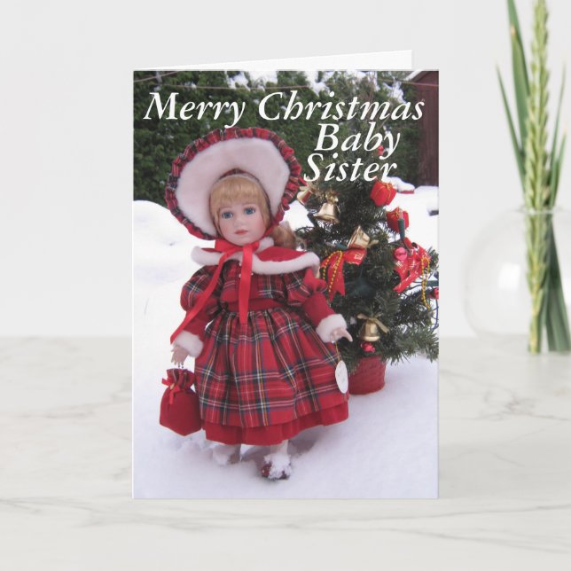 God jul, Baby syster Helgkort (Framsida)