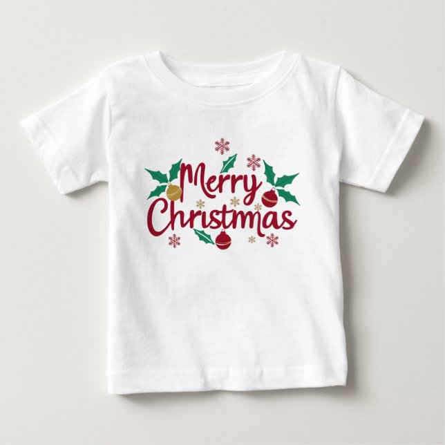 God jul Baby T-Shirt (Framsida)