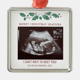 God jul Baby Ultrasound Grandma Helgdag Julgransprydnad Metall