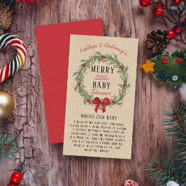 God jul, babyskor Bokar till Baby Tilläggskort