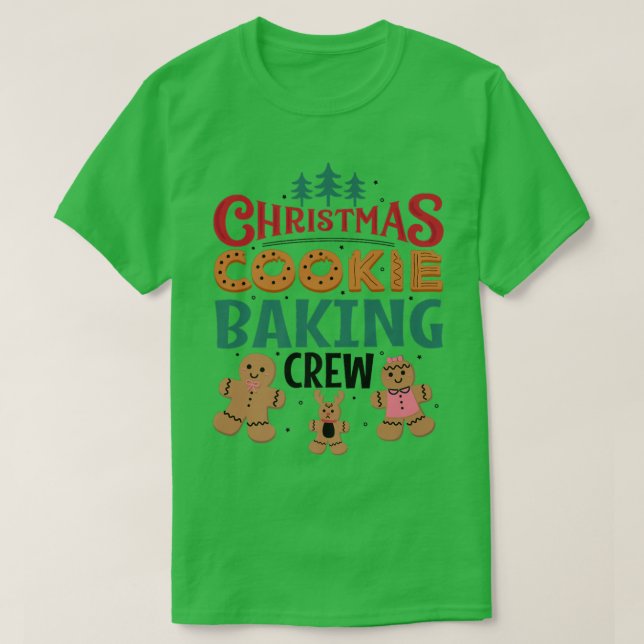 God jul - Baking Crew Gingertea Team Sant T Shirt (Design framsida)