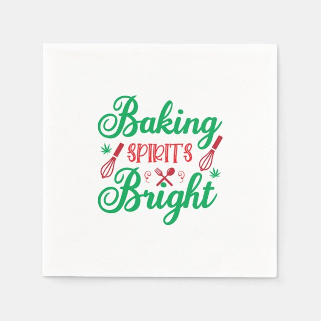 God jul Baking Spirits Bright Pappersservett (Framsidan)