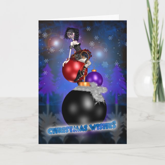 God jul - Ballet Dancer - Baubles Helgkort (Framsida)