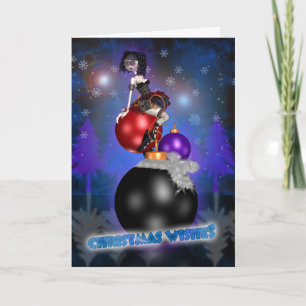 God jul - Ballet Dancer - Baubles Helgkort