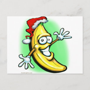 God jul Banana Gott nytt år Helg Vykort