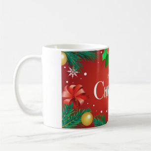 God jul banderoll, Julafton Party med presentlåda, Kaffemugg