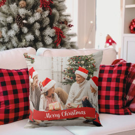 God jul Banner Anpassningsbar Photo Kudde