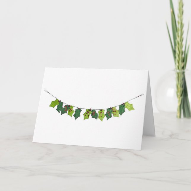 "GOD JUL BANNER" ÄR PERFEKT FÖR HELGDAG HELGKORT (Framsida)