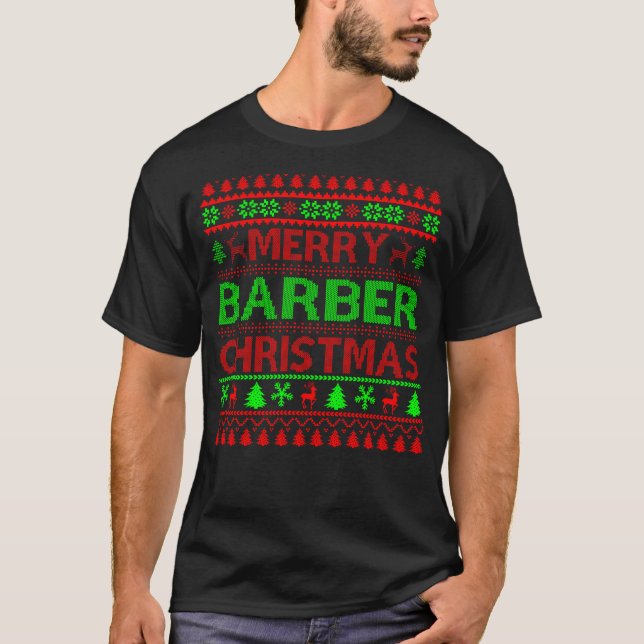 God Jul Barberpresent  T Shirt (Framsida)