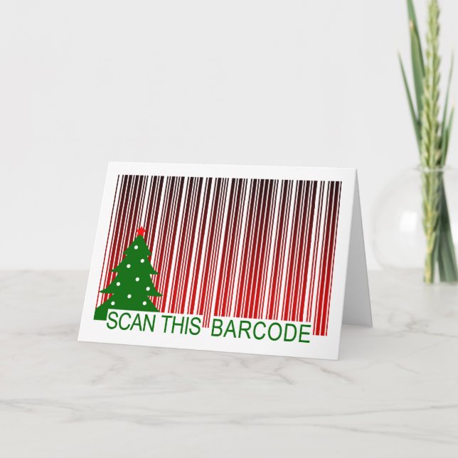 GOD JUL BARCODE HELGKORT (Framsida)