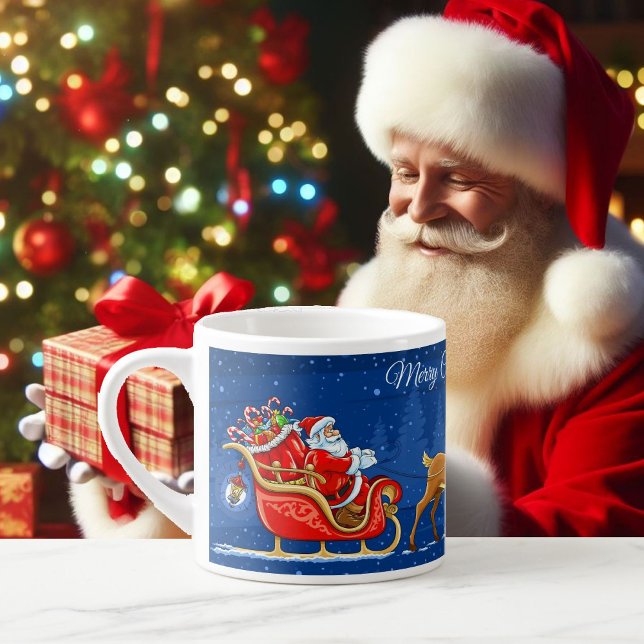God jul Barn Kopp Lägg till Namn - Jultomten Espressomugg (Skapare uppladdad)