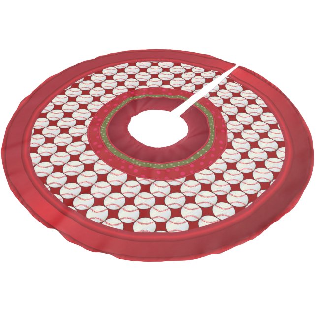 God jul Baseball Älskare Julgransmatta Borstad Polyester (Vinklad)