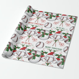 God jul Baseball Santa Presentpapper