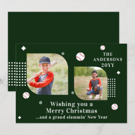 God jul Baseball Sport 2 Fotofamiljen Namn