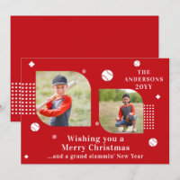 God jul Baseball Sport 2 Fotofamiljen Namn
