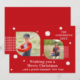 God jul Baseball Sport 2 Fotofamiljen Namn