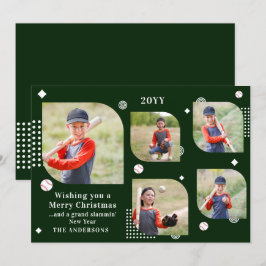 God jul Baseball Sport 5 Fotofamiljen Namn