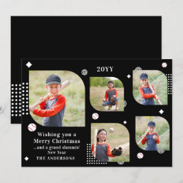 God jul Baseball Sport 5 Fotofamiljen Namn