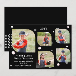 God jul Baseball Sport 5 Fotofamiljen Namn