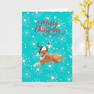 God Jul Basenji Hund Kort