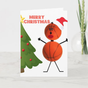 God jul Basketball Helgkort
