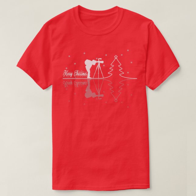 God jul Bästa fotograf-film Den vackra julen  T Shirt (Design framsida)