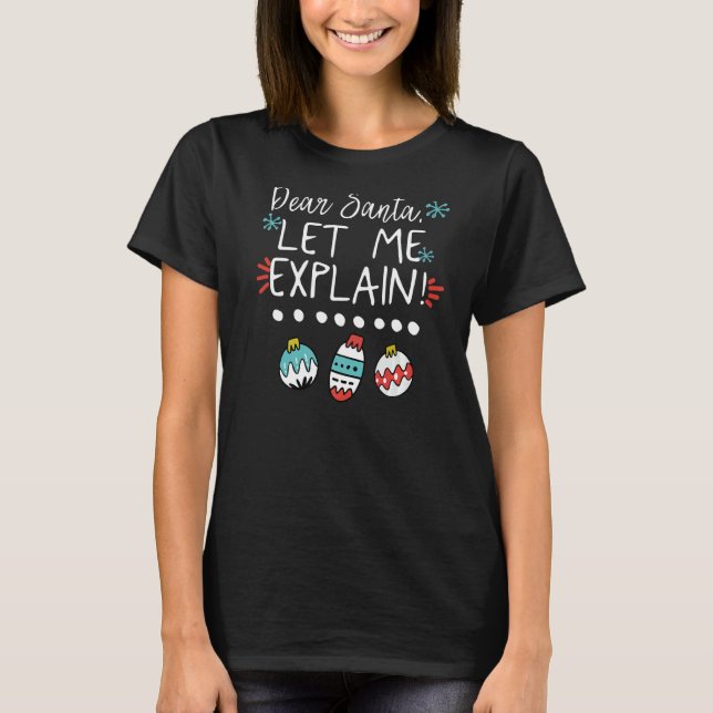God jul Bäste Santa Let Me Förklara jul SA T Shirt (Framsida)