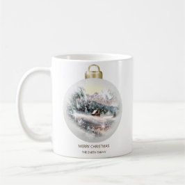 God jul Bauble Ornament Mountain Snö Kaffemugg