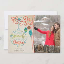 God jul Bauble & Retro Ornaments - Foto Julkort