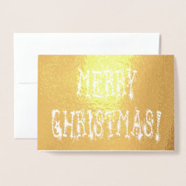 God jul Bauble Stars Font and Anpassningsbar Photo Folierat Kort