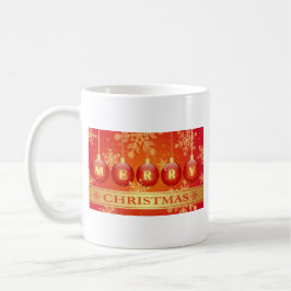 God jul Baubles Red Guld Mugg & Hett Cocoa