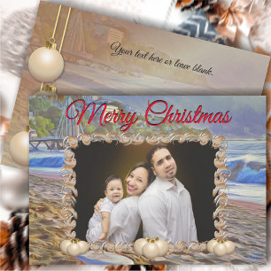 God jul Beach Family 786 Julkort