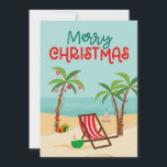 God jul Beach Julkort<br><div class="desc">Roligt,  bra julkort med en fin strandbakgrund.</div>