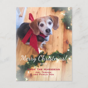 God jul Beagle Anpassade Helgdag Helg Vykort