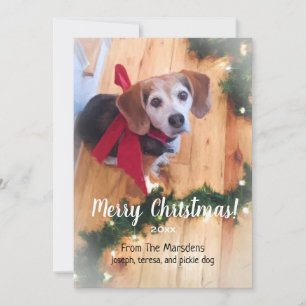 God jul Beagle-Anpassade - platta kort
