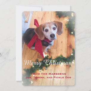 God jul Beagle-Anpassade - platta kort