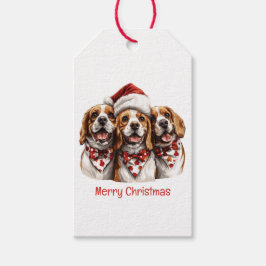 God jul Beagle Hundar Presentetikett