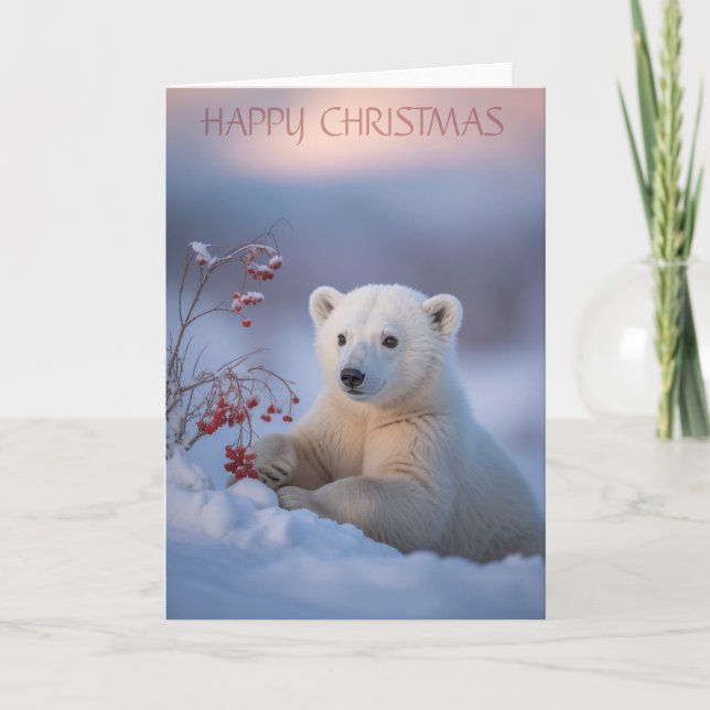 God jul Bear Kort (Framsida)