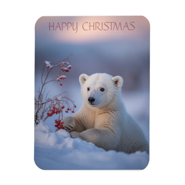 God jul Bear Magnet (Vertikal)