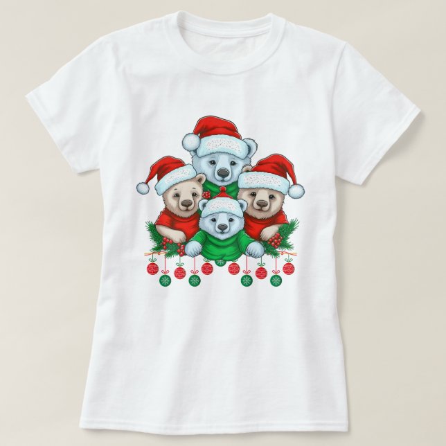 God jul Bear Squad T Shirt (Design framsida)