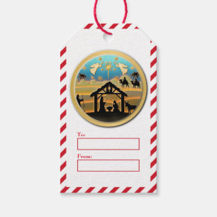 God jul, Bebis Jesus julkrubba Presentetikett