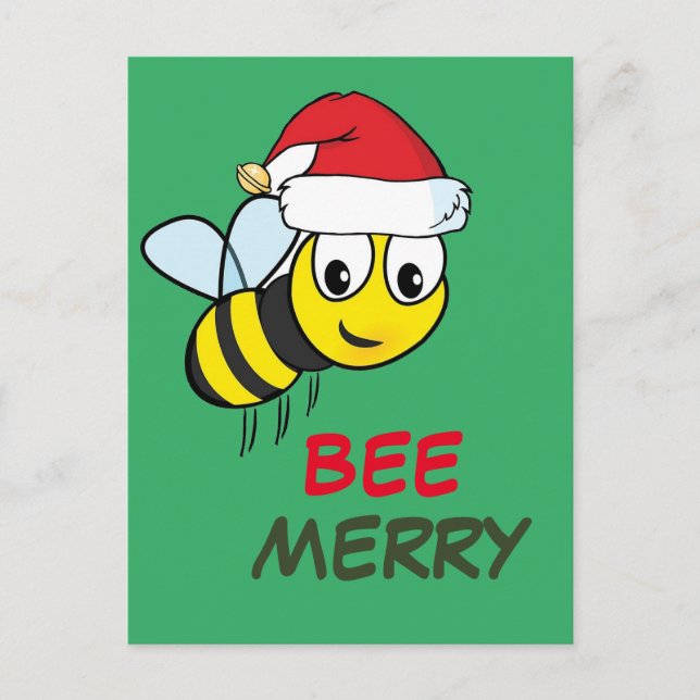 God jul Bee Helg Vykort (Framsida)