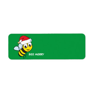 god jul Bee Returadress Etikett