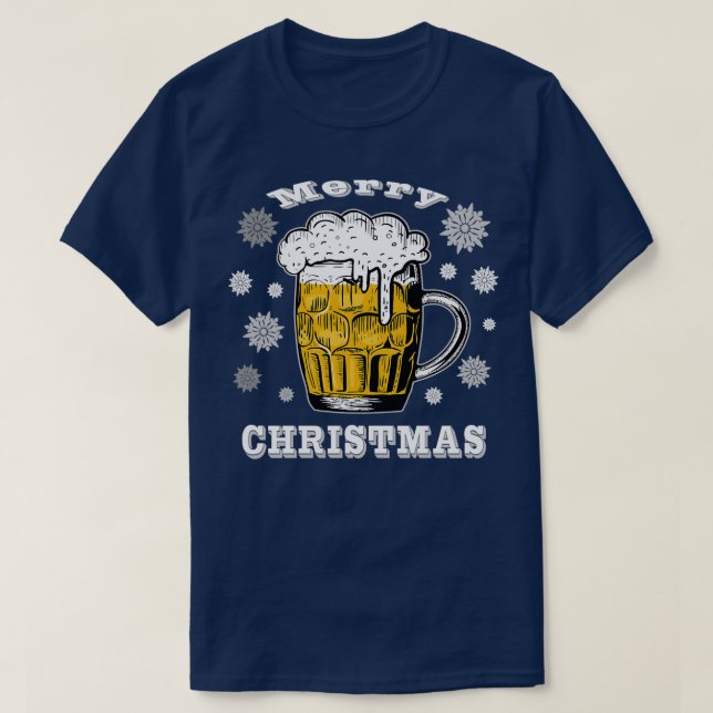 God jul Beer Snowflake T Shirt (Design framsida)